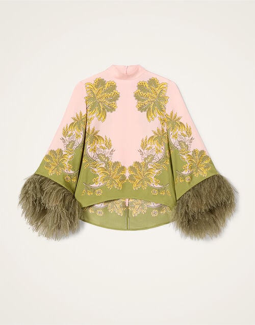 La DoubleJ Make An Exit Top Swathe Plac&eacute;e Pink TOP0141SIL026SWA03PI01