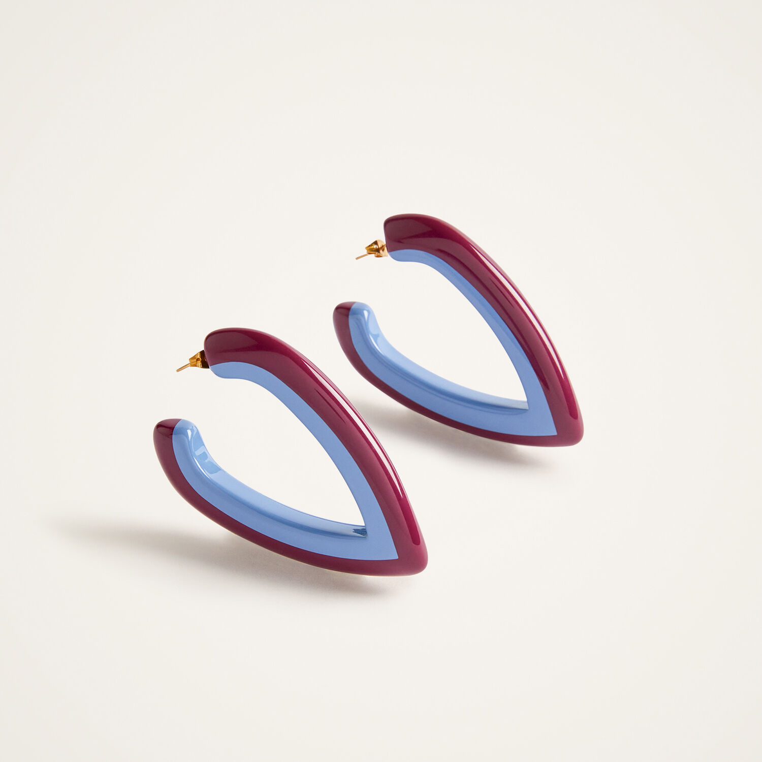 La Doublej Dew Earrings Bicolor Bicolor Light Blue In Multi