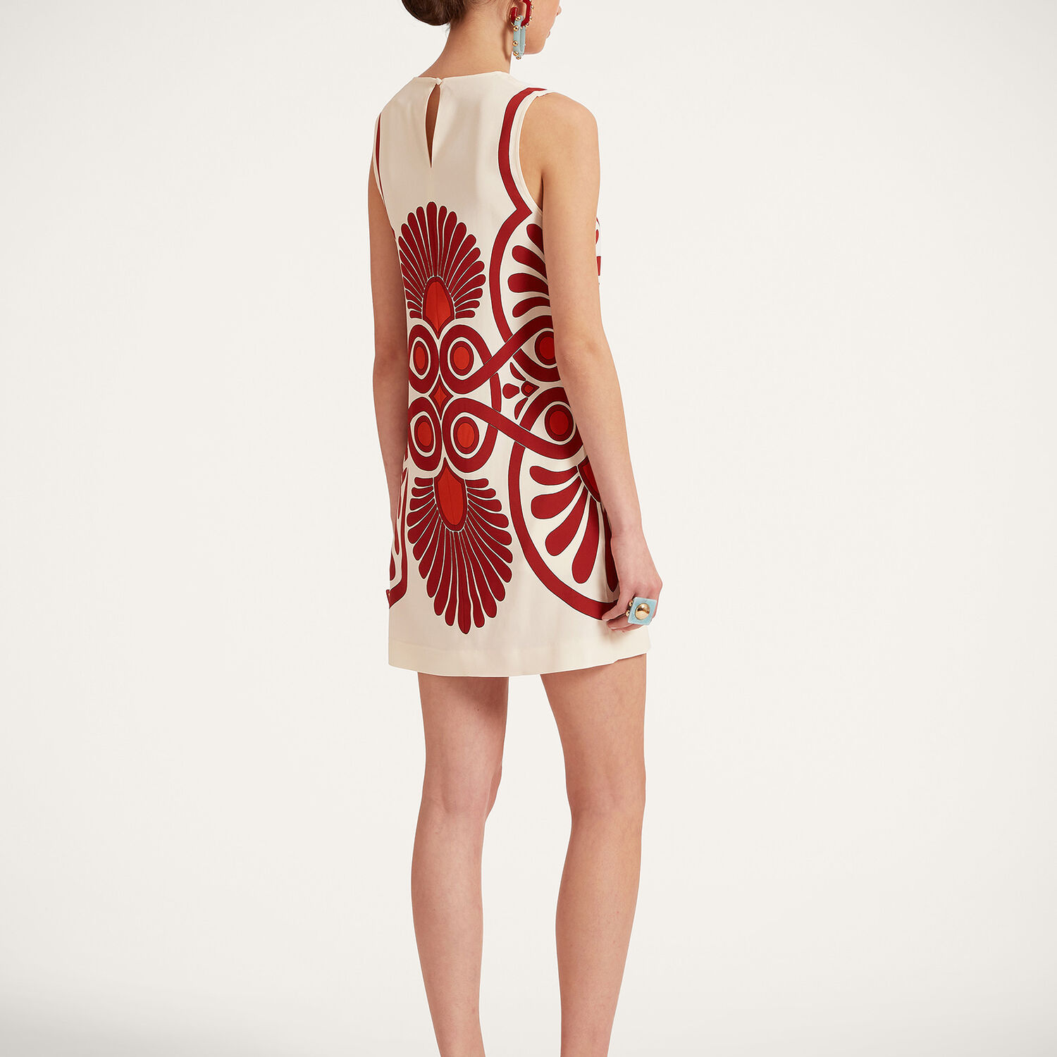 La Doublej Stretch Tunic In Medallion Placée Cream
