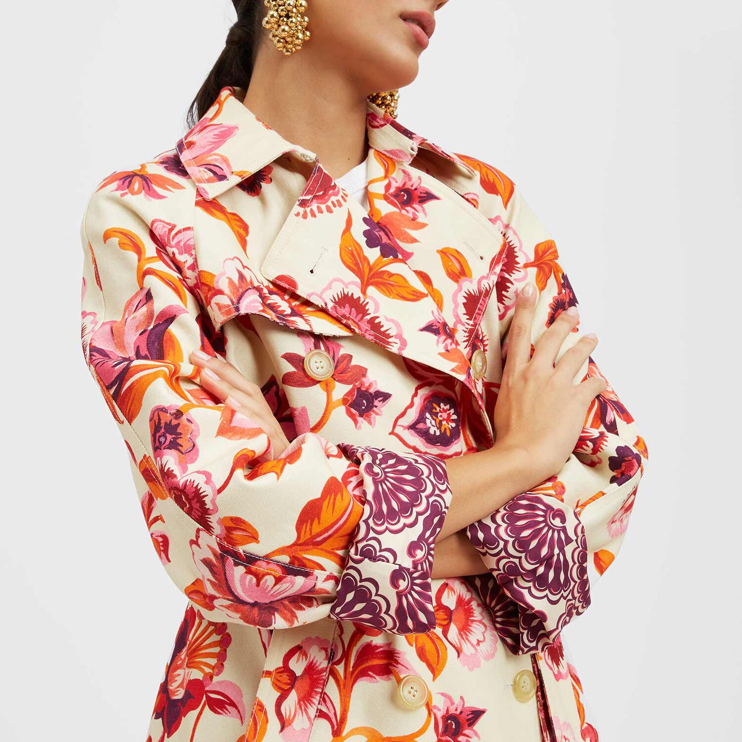 La Doublej Milano Trench Coat In Hottie Cream