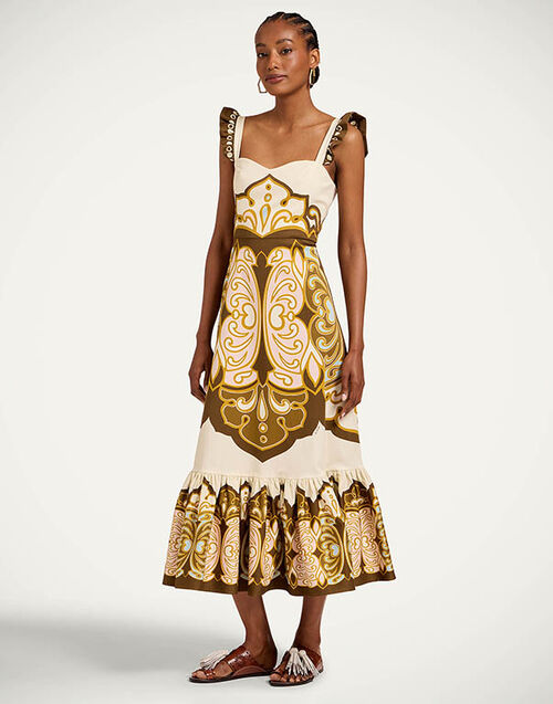 La DoubleJ Gingerbread Dress Cocoon Plac&eacute;e Brown DRE0672COT037COC02BR02