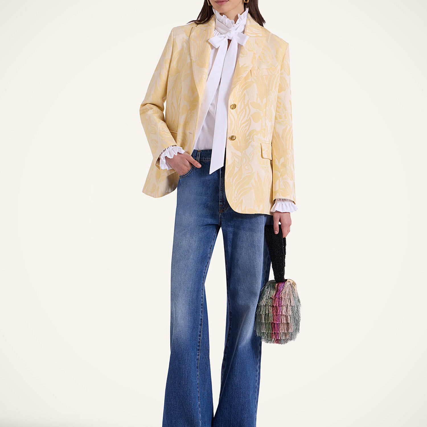 La Doublej Jones Jacket In Iris Yellow