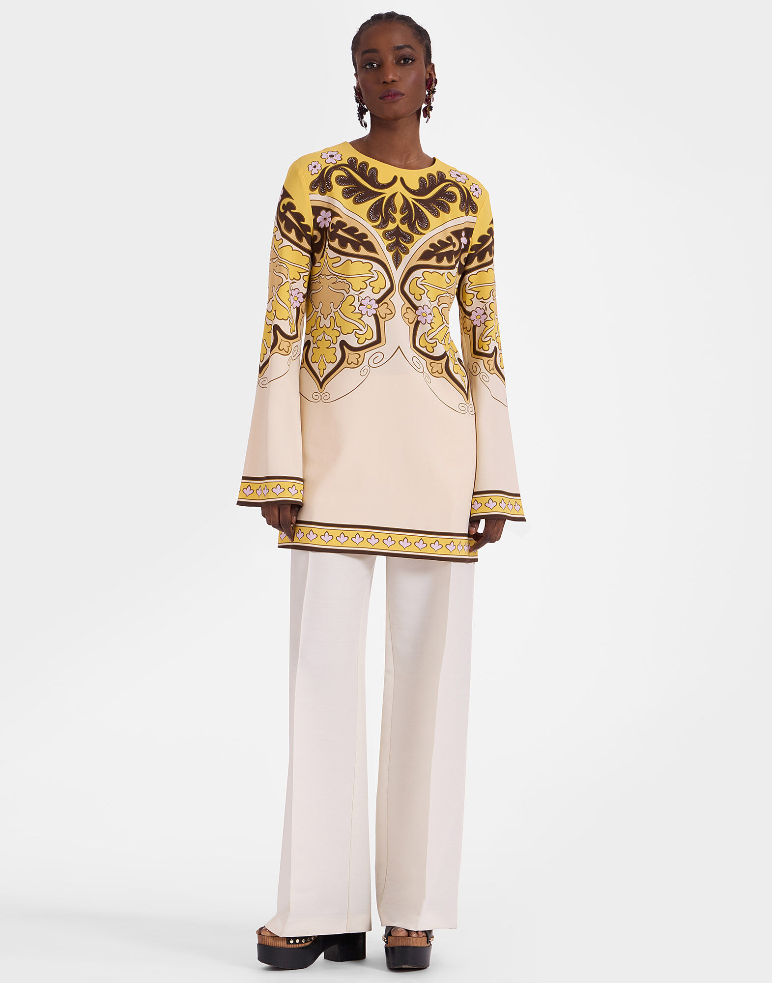 Mini Supreme Swing Dress in Spells Placée Yellow for Women | La DoubleJ