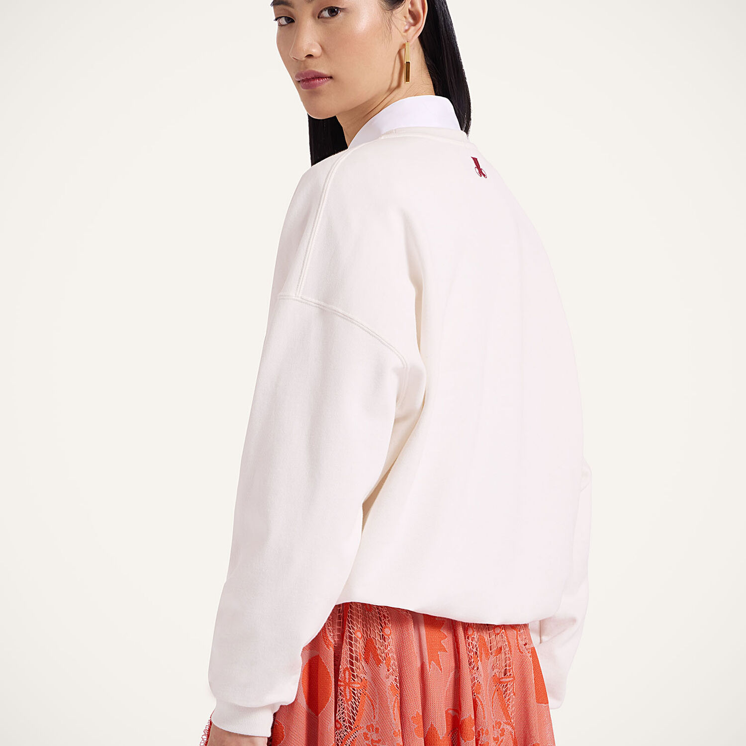 La Doublej Joy Sweatshirt In Joy Off White