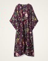 La DoubleJ Square Kaftan La DoubleJ Square Kaftan Zooflora Burgundy DRE0369SIL001ZOF02RE02