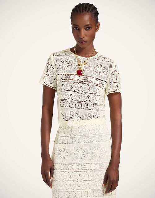 La DoubleJ Aria Tee Caper Light Yellow TOP0125EMB104CEP03YE01