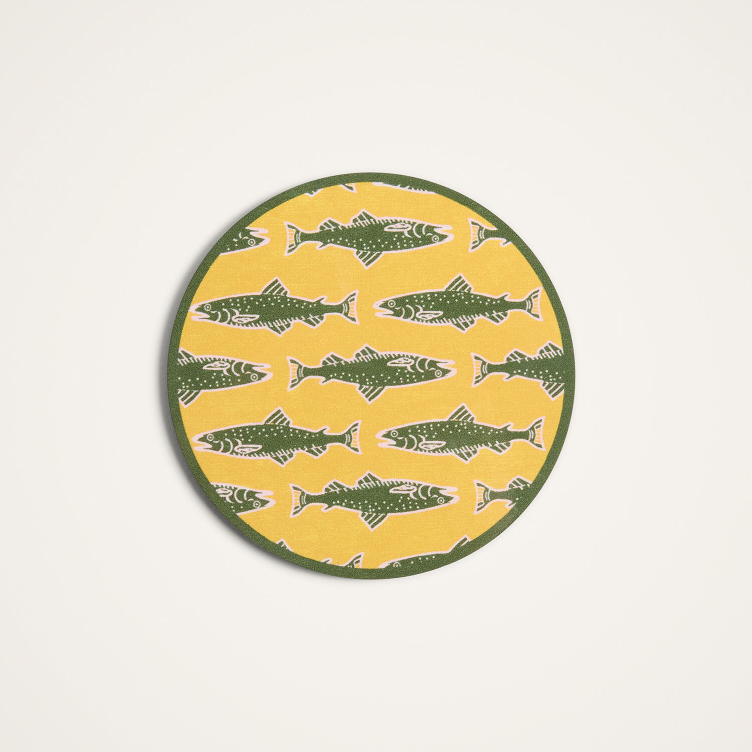  La Doublej Placemats & Runners Women - Disk Coasters Set Of 4 Como Fish Multicolor One Size 83% Wood Fiber 12% Cork 5% Polyester 