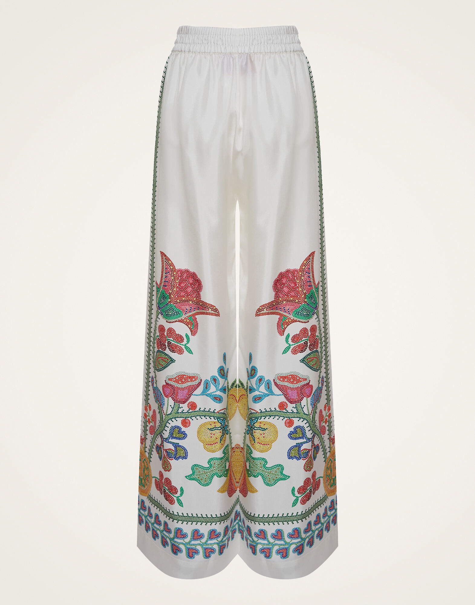 La DoubleJ Palazzo Pants Grenadilla Plac&eacute;e Off White TRO0026SIL006GRN01WH05