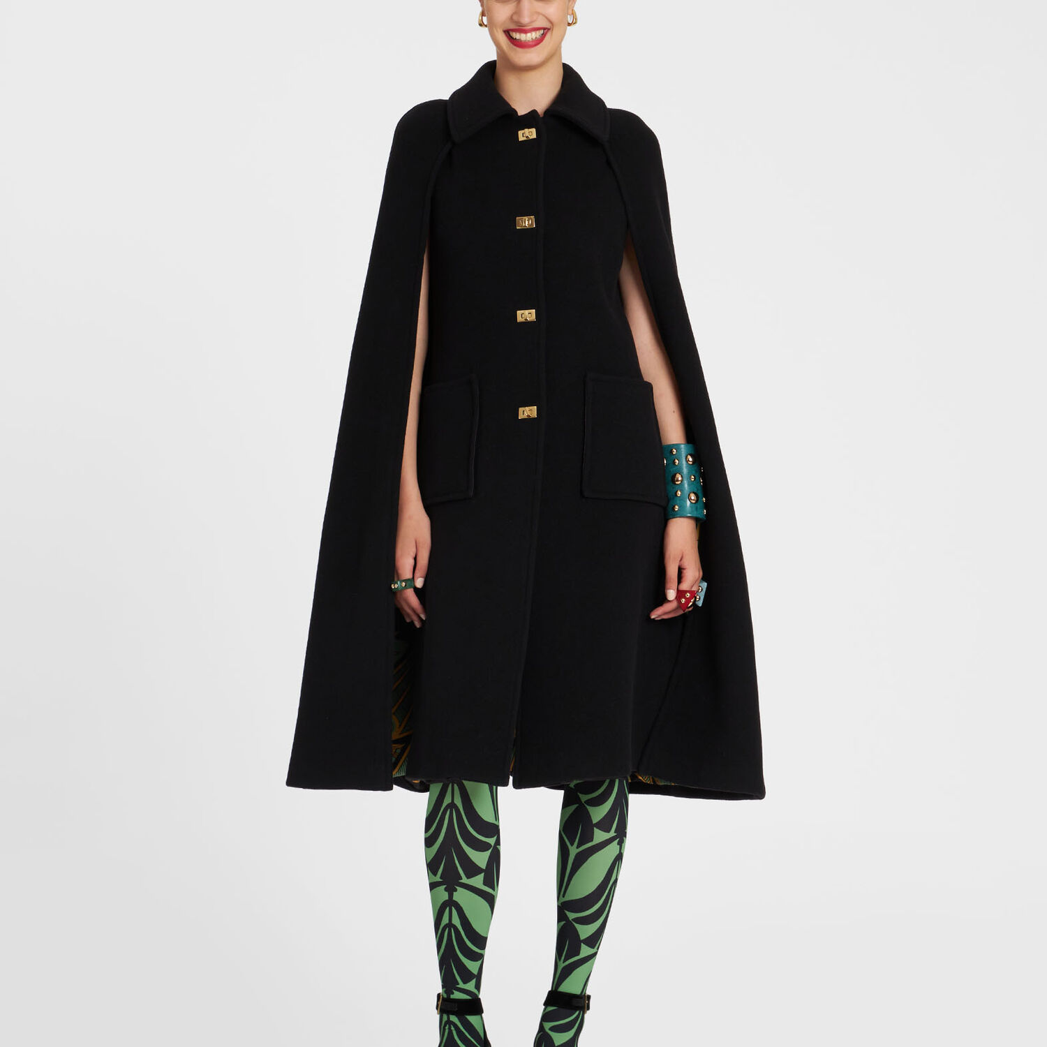 La Doublej Milano Cady Cape In Black