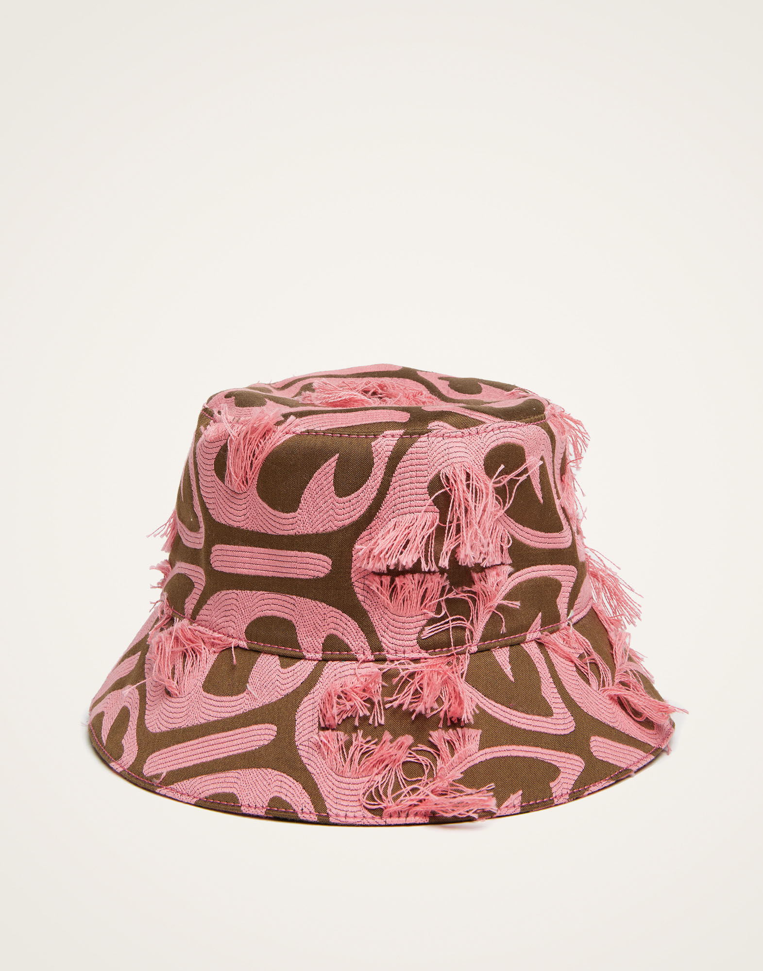 La DoubleJ Bucket Hat Grove Kaki/Pink HAT0014JCQ043GRV03PI01