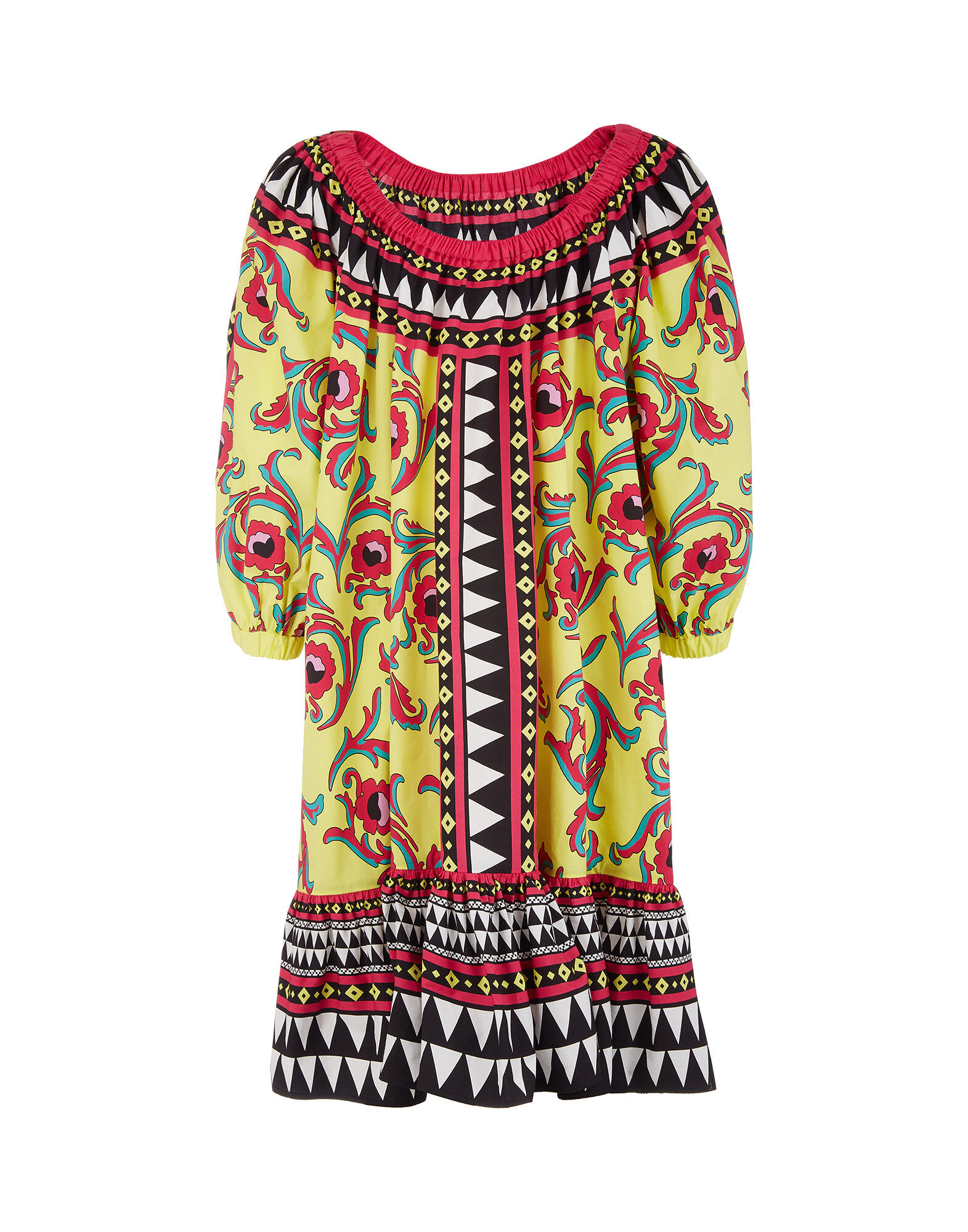 LaDoubleJ Short Paloma Dress Cartwheel Giallo DRE0226COT015CRW0004