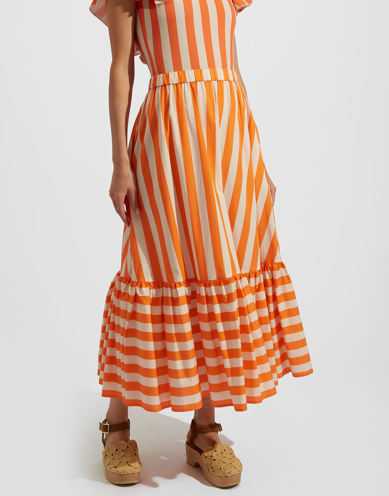 La DoubleJ Sunset Skirt La DoubleJ Sunset Skirt Riviera SKI0068COT039RIV01OR02