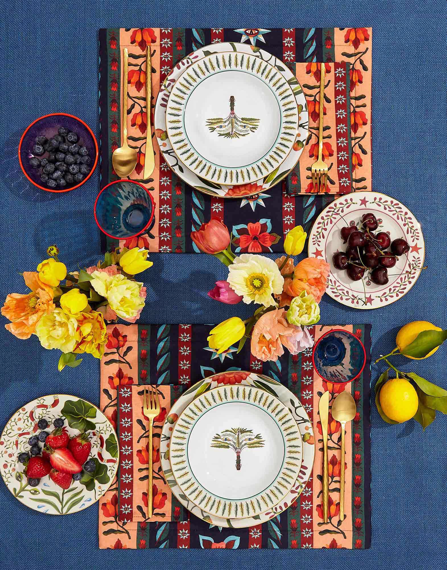 La DoubleJ Placemat Set Of 2 Strisce TBM0001LIN001STR0004