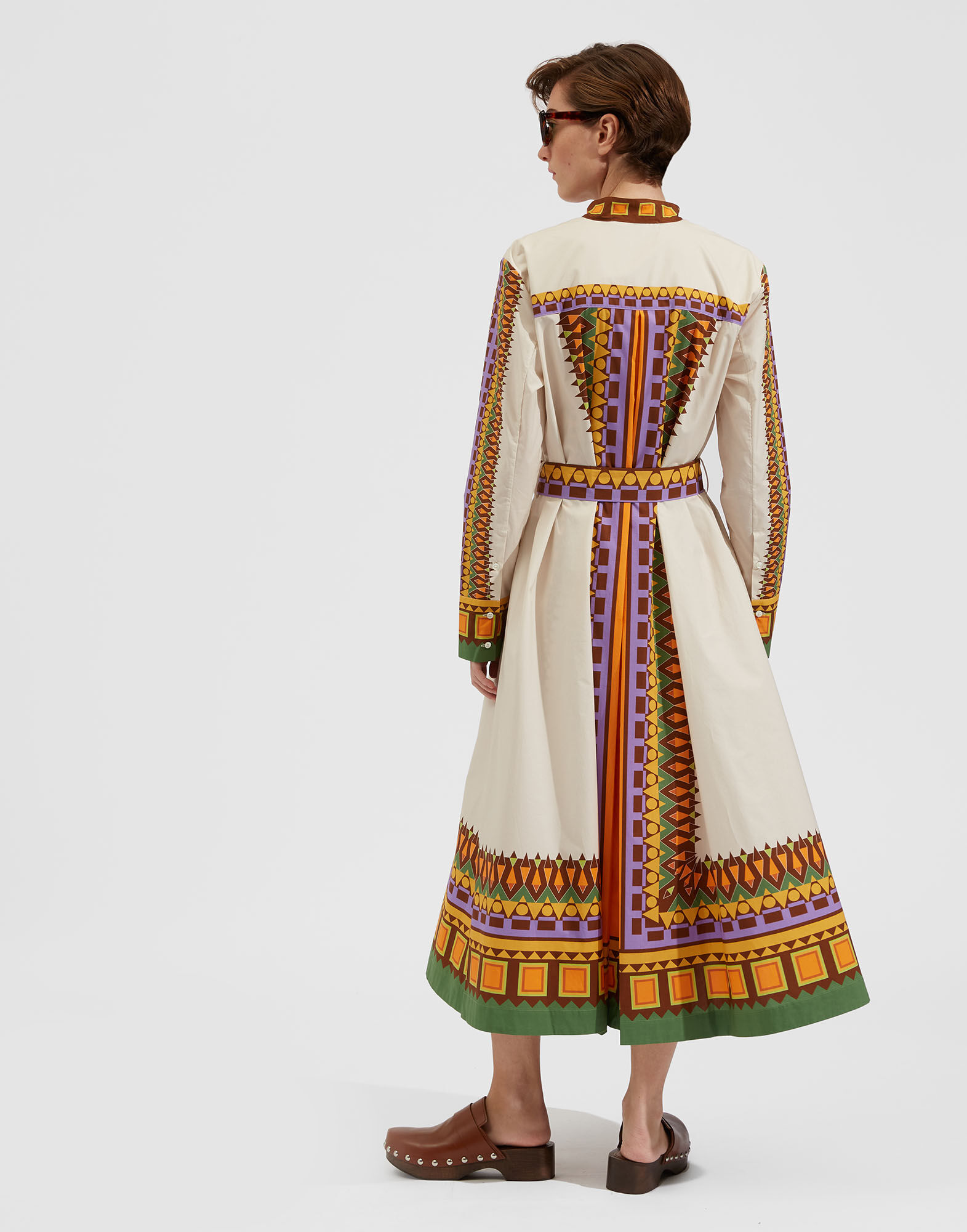 La DoubleJ Sundowner Dress Sunset Bianco Plac&eacute;e DRE0459COT015SUS0001