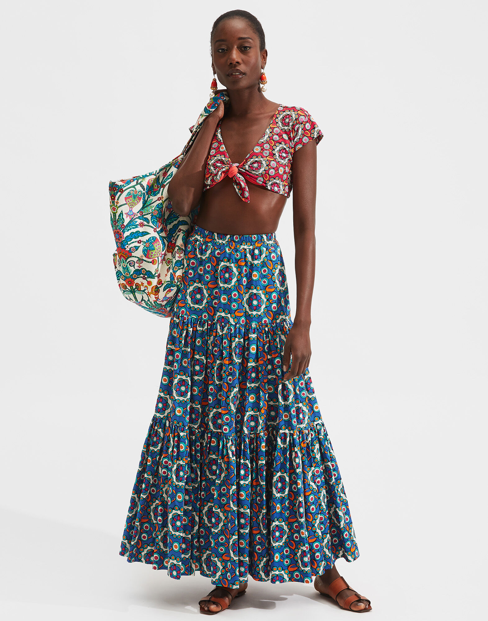 LaDoubleJ Bardot Top Kaleidoscope Fuxia SWI0026LYC002KAL0006