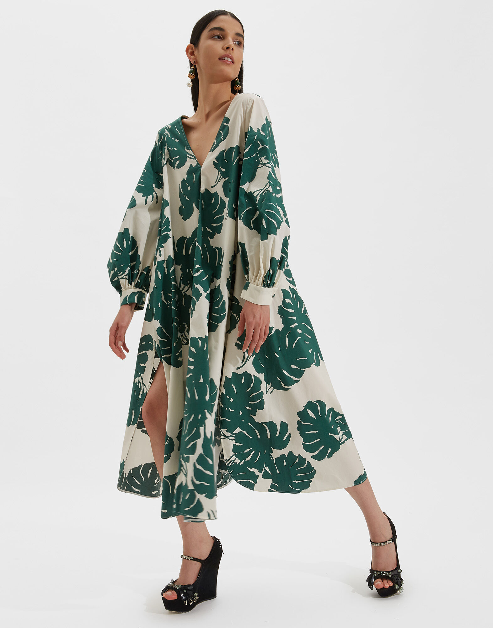 LaDoubleJ Bali Dress Monstera DRE0279COT001MON0001