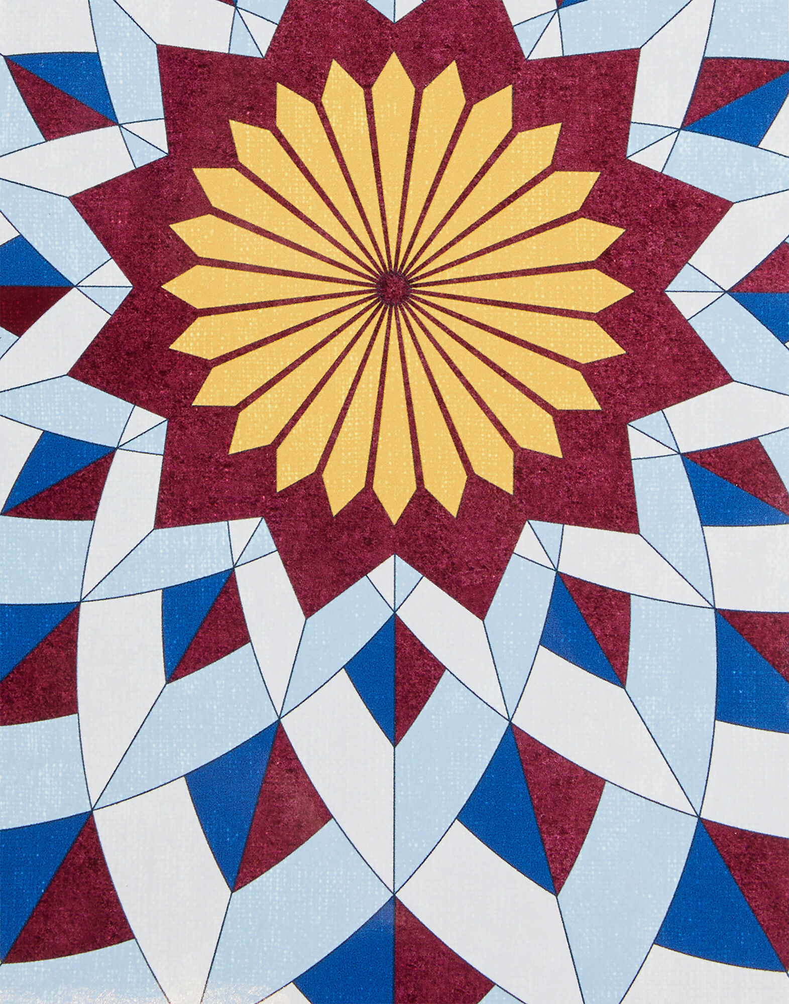 La DoubleJ Disk Placemats Set Of 2 Lotus Of Life Blue PMT0032CRK001LOL01BU03