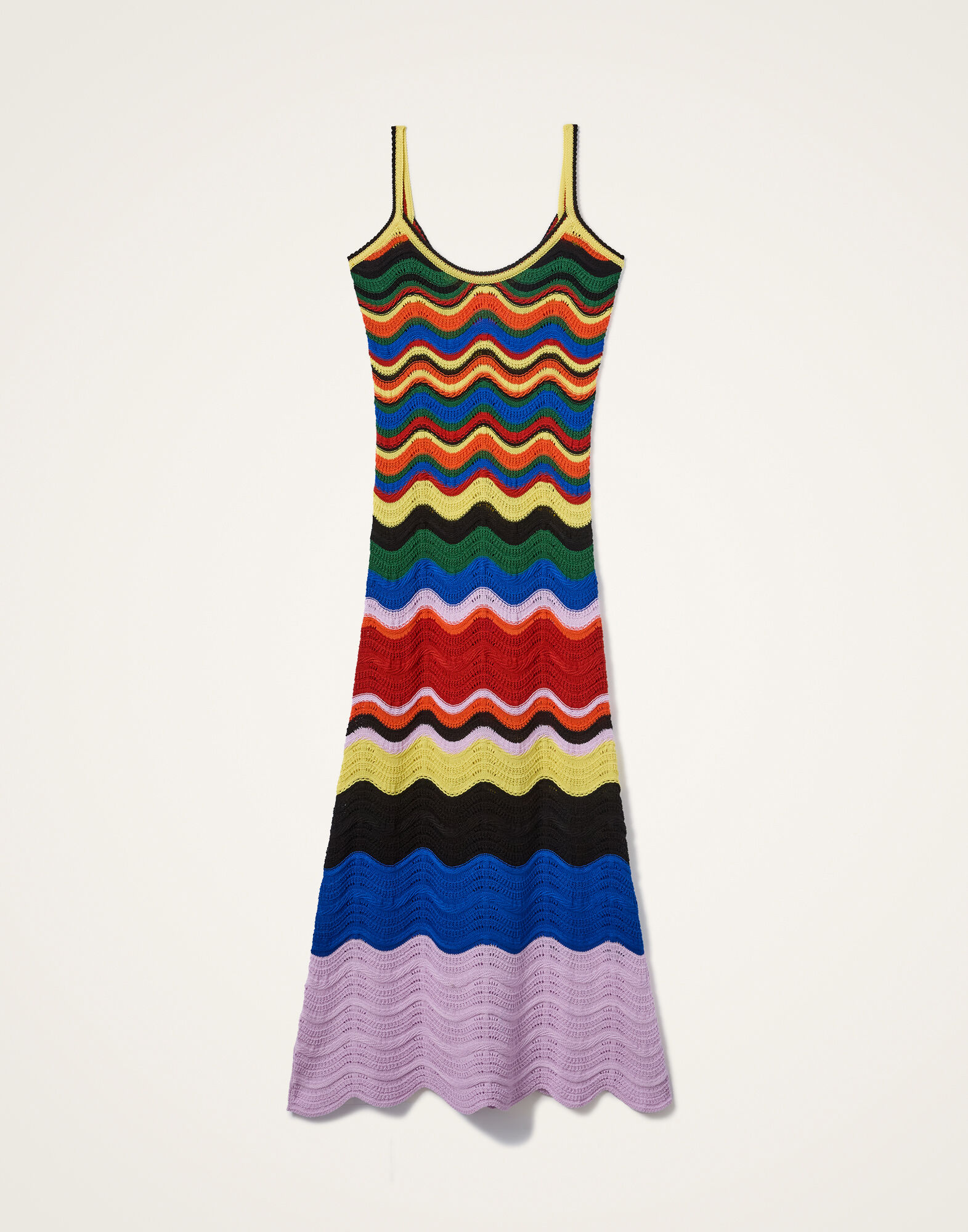 La DoubleJ Chevron Sundress Multicolor Lilac & Blue DRE0916KNI158VA368PU02