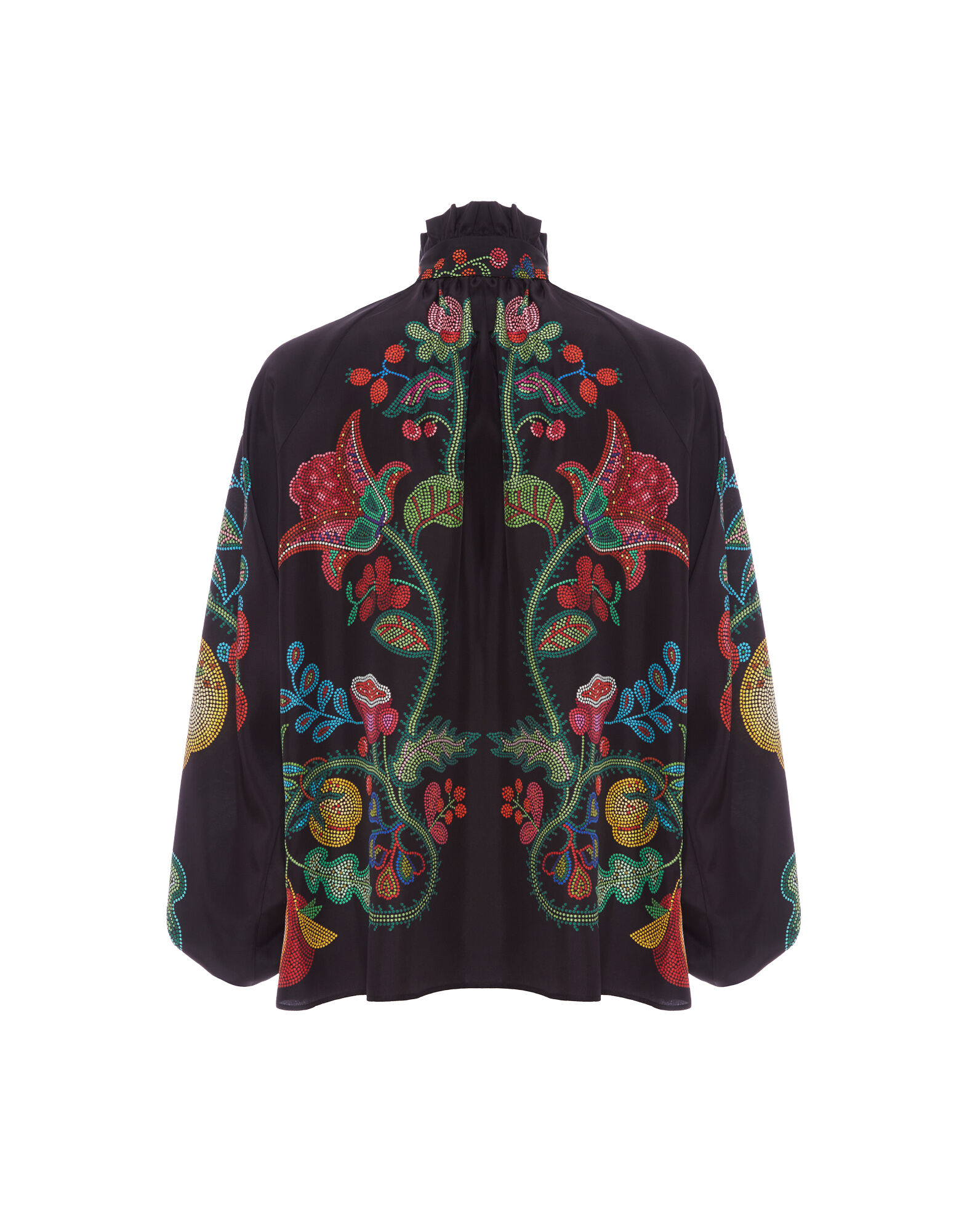 La DoubleJ Cerere Blouse Grenadilla Plac&eacute;e Black SHI0086SIL009GRN01BL01