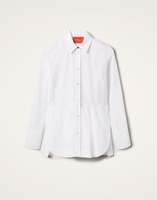 La DoubleJ Iris Shirt Solid White SHI0113COT064SOLIDWH01