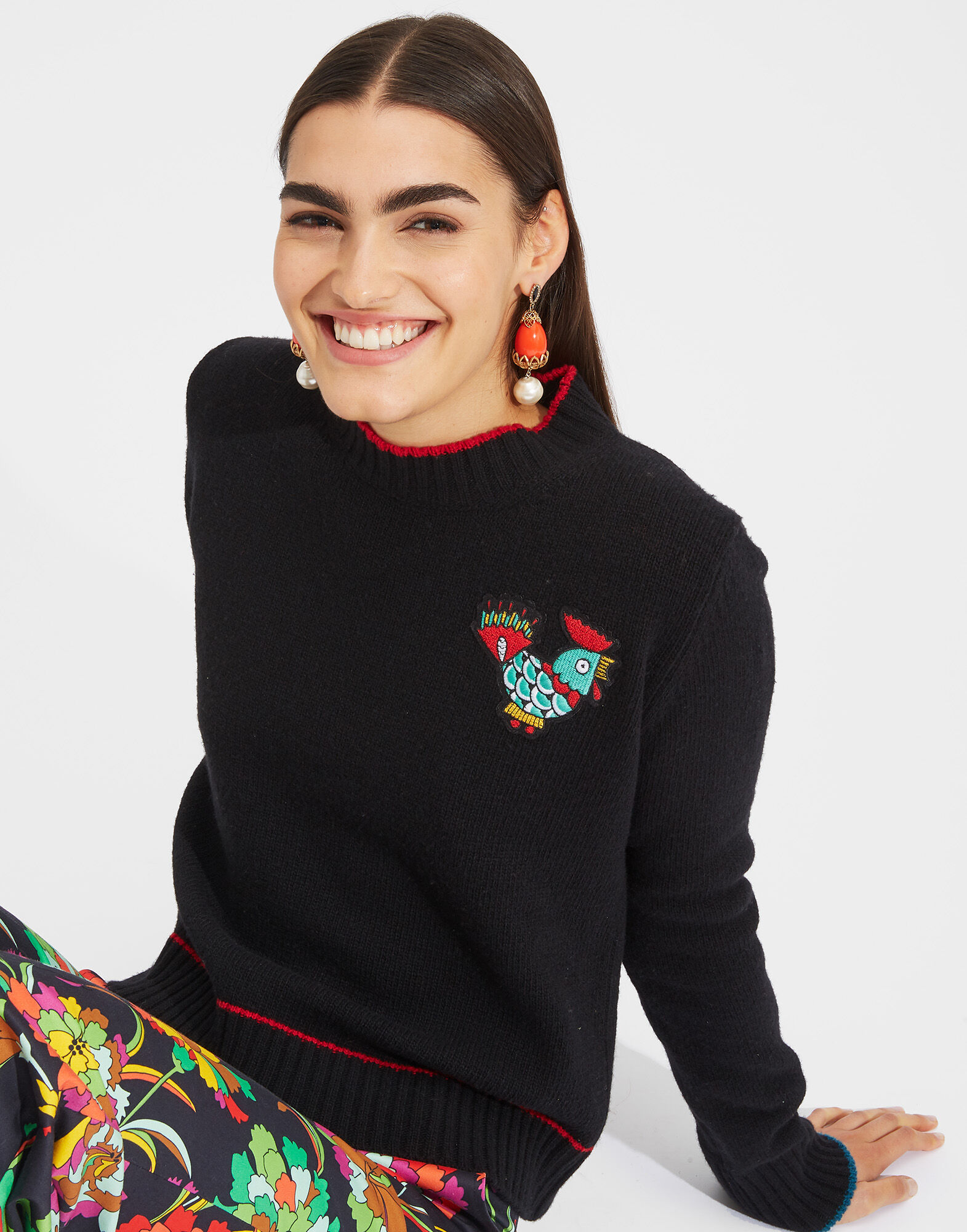 LaDoubleJ Crew Neck Solid Black PUL0001KNI001BLK0001