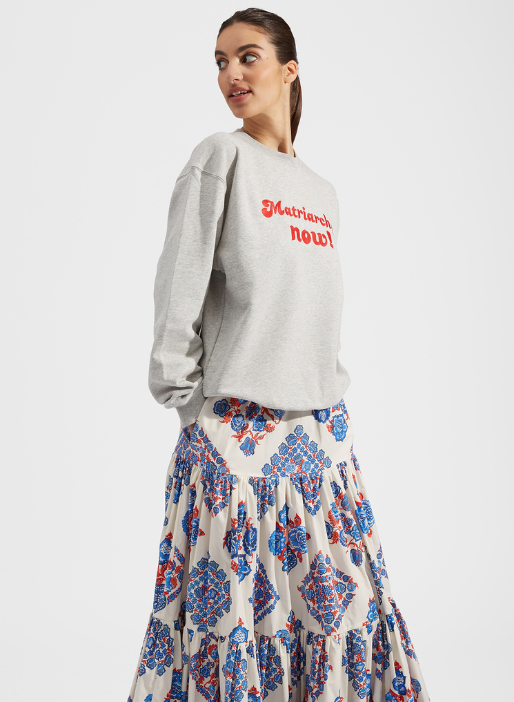 La DoubleJ “MATRIARCHY NOW!” Stand-up Sweatshirt La DoubleJ “MATRIARCHY NOW!” Stand-up Sweatshirt T.Unita Grigio SWE0014JER026GRY0004