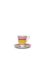 La DoubleJ Espresso Cup &amp; Saucer Set of 2 Rainbow Giallo DIS0007CER001RAI0001
