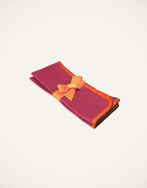 La DoubleJ Large Napkins Set Of 2 Rainbow Raspberry NAP0010LIN006RAI0029