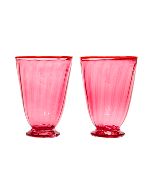 La DoubleJ Rainbow Glass Set of 2 Fuxia GLA0014MUR001FUC0001