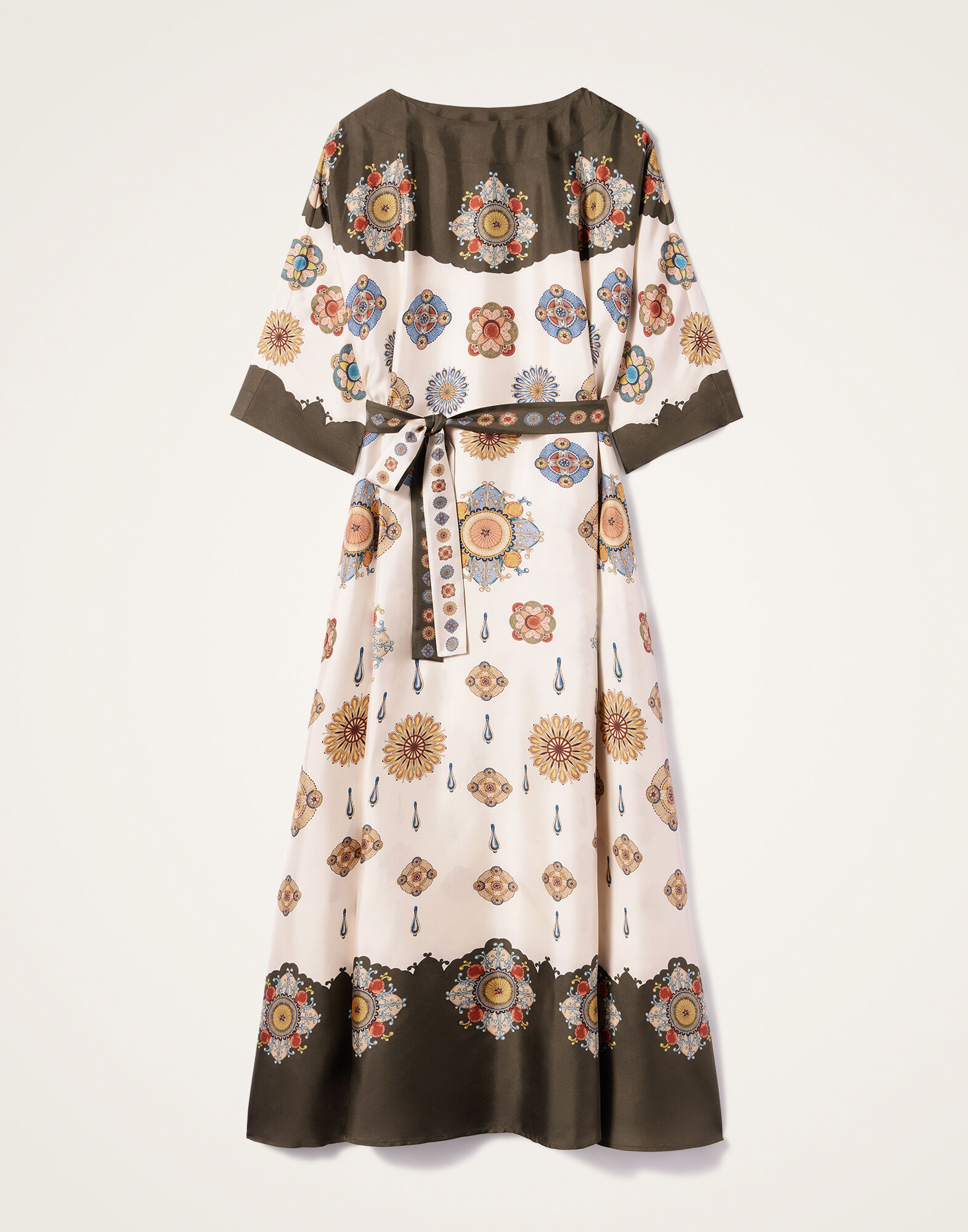 La DoubleJ Muumuu Dress Round Neck Nucleus Plac&eacute;e Off White DRE0574SIL001NUC06WH05