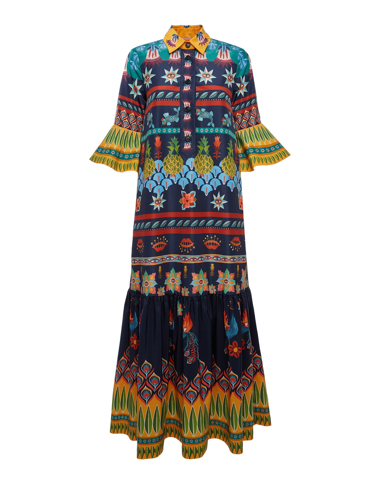 La DoubleJ Artemis Dress Patchwork Occhi Plac&eacute;e DRE0201FAI002PAT0002