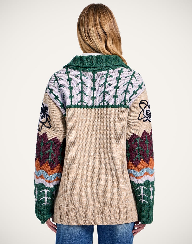 La DoubleJ Chalet Cardigan La DoubleJ Chalet Cardigan Multicolor Camel & Lilac PUL0288KNI166VA399BR04