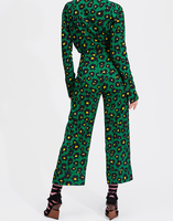 LaDoubleJ Cropped Anna Pants LaDoubleJ Cropped Anna Pants Flower Leopard Verde TRO0021VIS001FLL0002