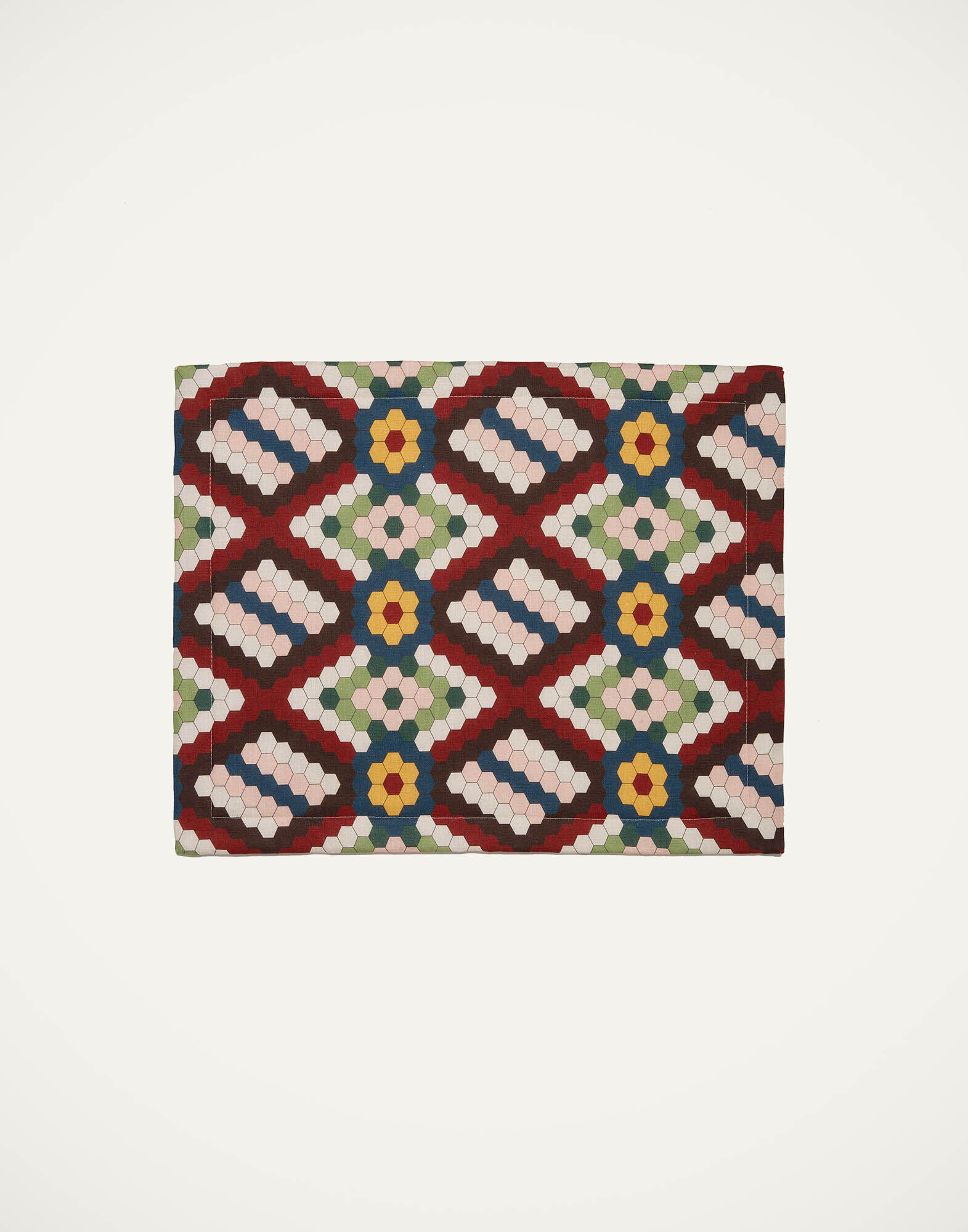 La DoubleJ Placemat Set Of 2 Honeycomb Tiles TBM0001LIN001HNT0001