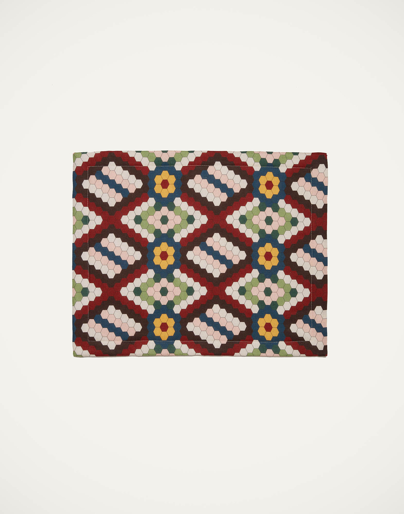 La DoubleJ Placemat Set Of 2 La DoubleJ Placemat Set Of 2 Honeycomb Tiles TBM0001LIN001HNT0001