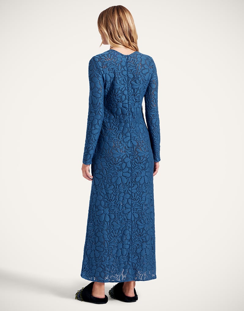 La DoubleJ Lacey Long Sleeve Swing Dress La DoubleJ Lacey Long Sleeve Swing Dress Solid Blue DRE0184LAC003SOLIDBU03