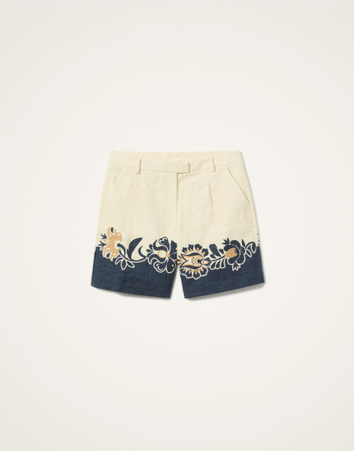 La DoubleJ Boyfriend Shorts La DoubleJ Boyfriend Shorts Selva Placée Blue TRO0131COT005SEL07BU03
