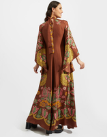 La DoubleJ Magnifico Dress La DoubleJ Magnifico Dress Folky Hearts Chocolate Placée DRE0232SIL006FLH0007