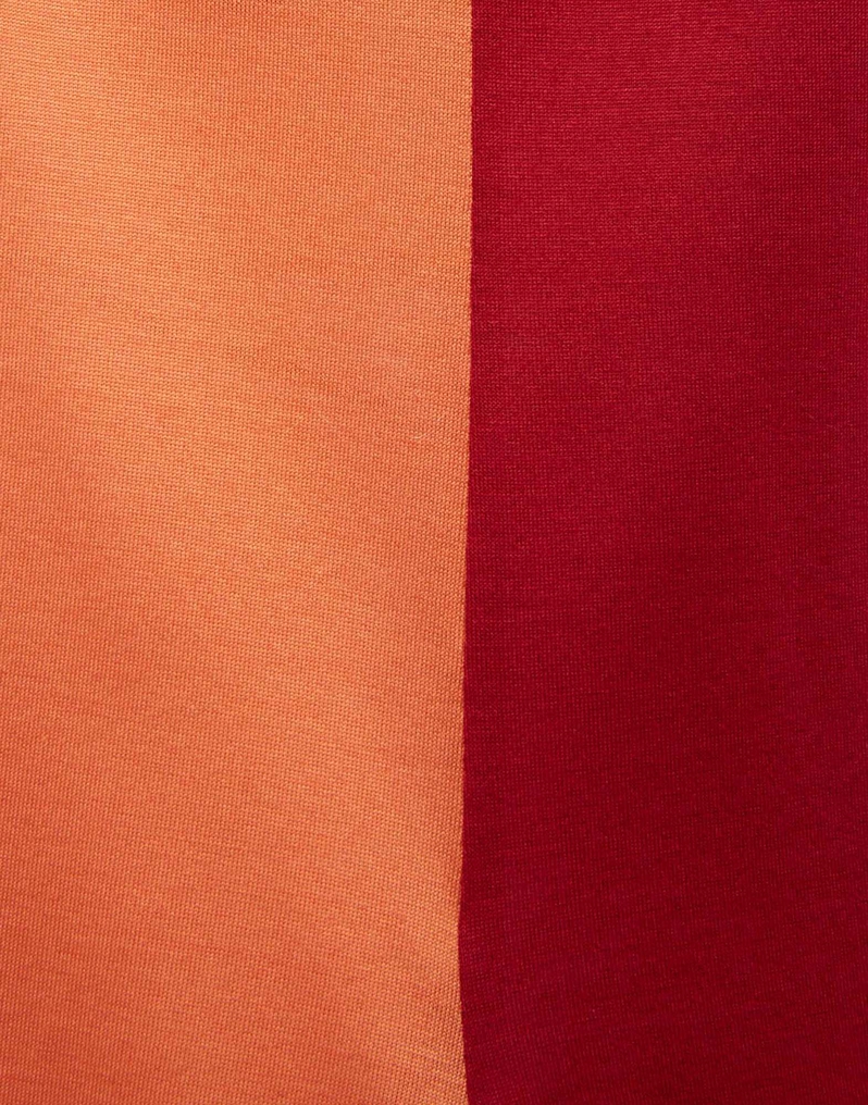 La DoubleJ Sporty Swing Dress La DoubleJ Sporty Swing Dress Color Block Rust DRE0247JER018CLB0001