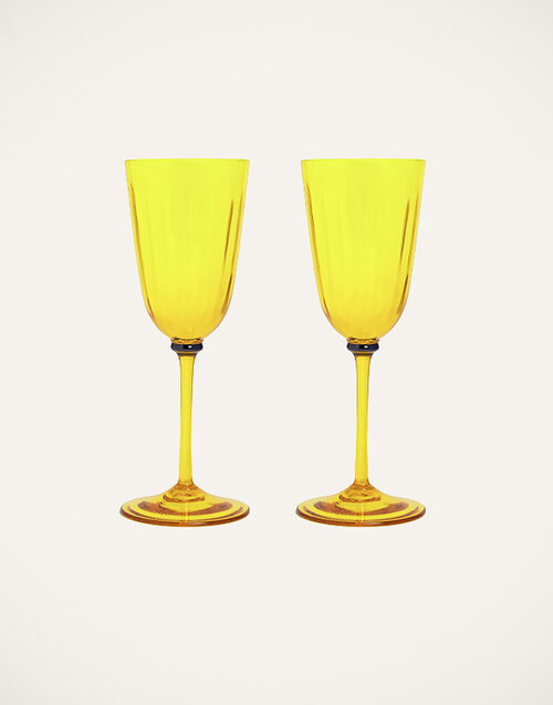 La DoubleJ Wine Glasses Set Of 2 La DoubleJ Wine Glasses Set Of 2 Yellow GLA0020MUR001YEL0001