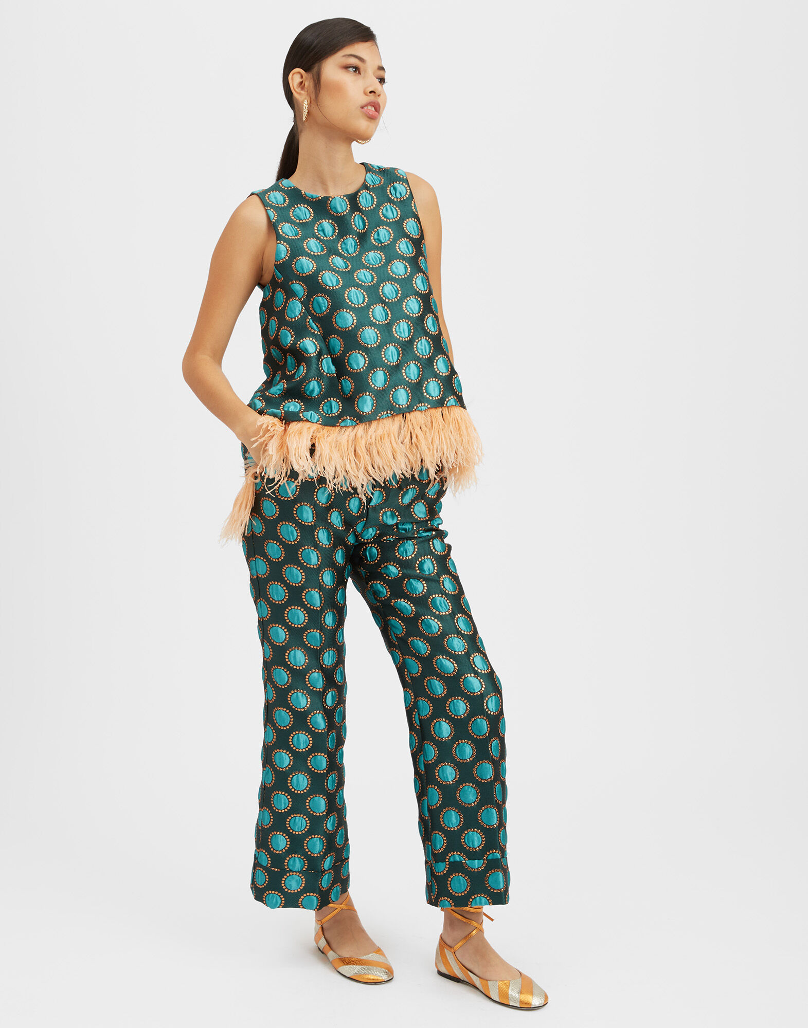 La DoubleJ La Scala Top Winter Sun Emerald TOP0013JCQ060WSU01GR04