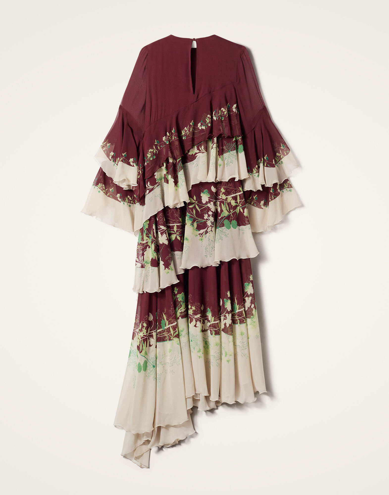 La DoubleJ Naiad Dress Woodland Plac&eacute;e Burgundy DRE0858SIL014WOD01RE02