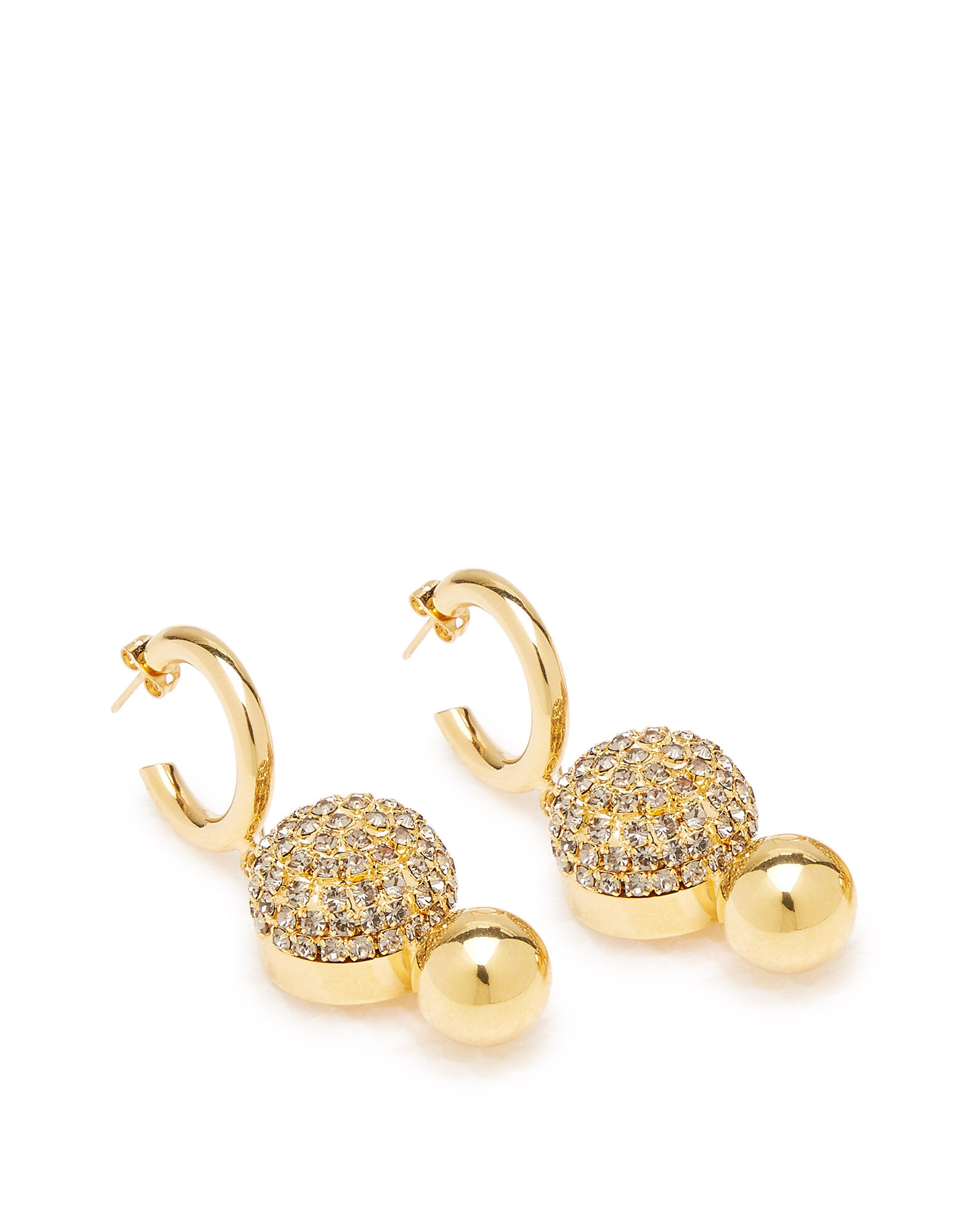 La DoubleJ New Moon Big Earrings Cristallo EAR0017BRA001CRY0007