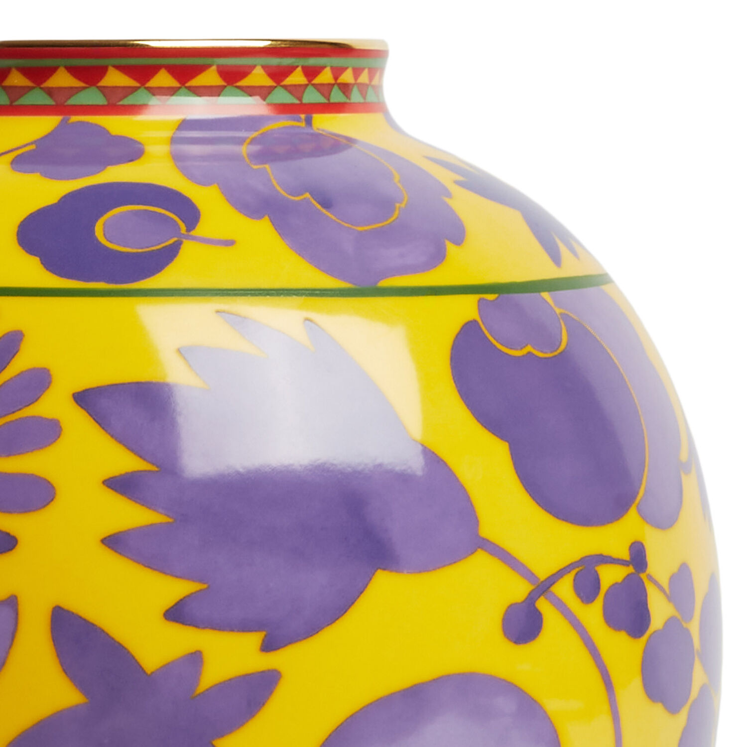 Shop La Doublej Bubble Vase In Wildbird Yellow & Purple