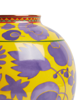La DoubleJ Bubble Vase Wildbird Yellow &amp; Purple VAS0003CER001CER23YE02