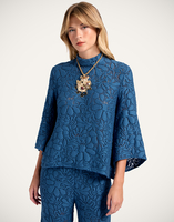La DoubleJ Lacey Make An Exit Top La DoubleJ Lacey Make An Exit Top Solid Blue TOP0108LAC003SOLIDBU03