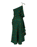LaDoubleJ Cassandra Dress Flower Leopard Verde DRE0116SIL001FLL0002