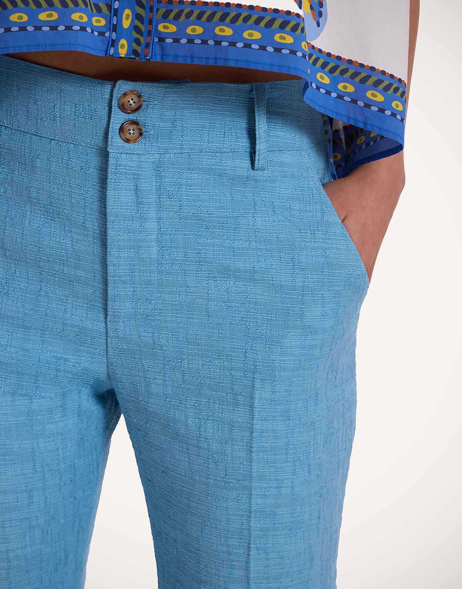 Hendrix Pants in Solid Light Blue for Women | La DoubleJ