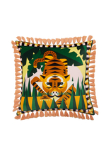La DoubleJ Spirit Animal Cushion Tiger CUS0002VEL001SPA0002