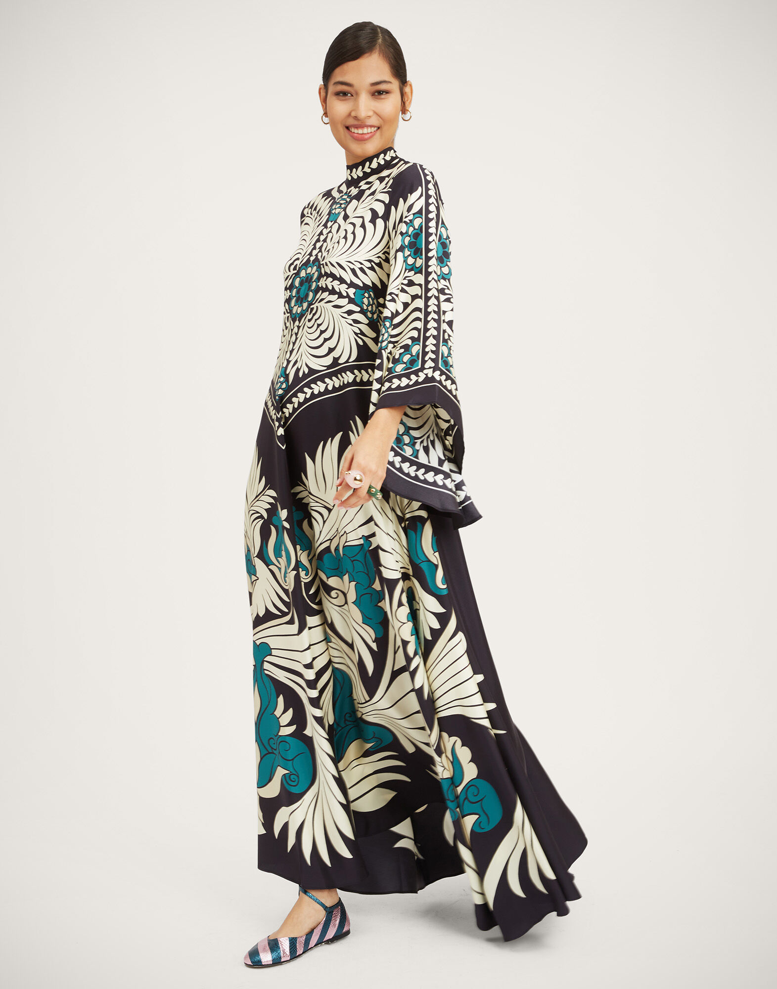 La DoubleJ Magnifico Dress Mix Tiles Plac&eacute;e Black DRE0232SIL006MIX01BL01